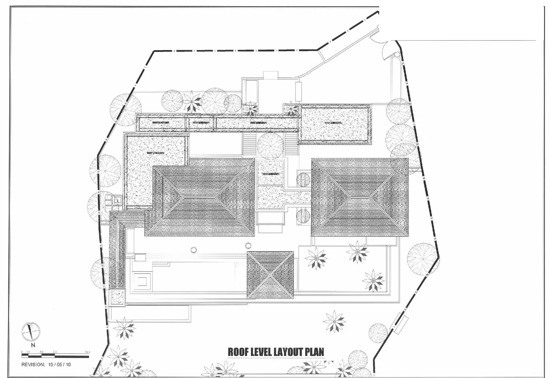Villa Chanjar roof level plan