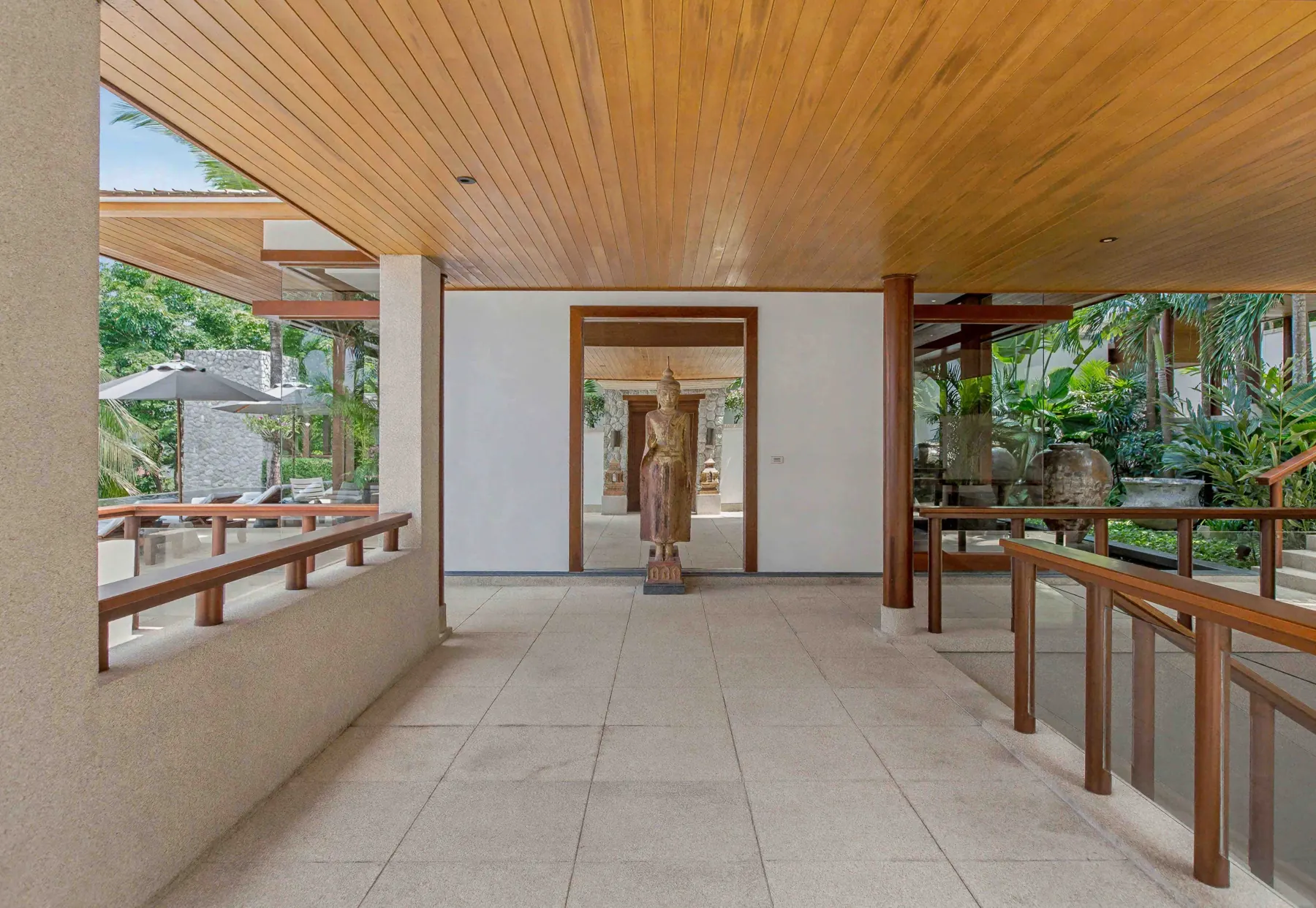Covered veranda on the main level